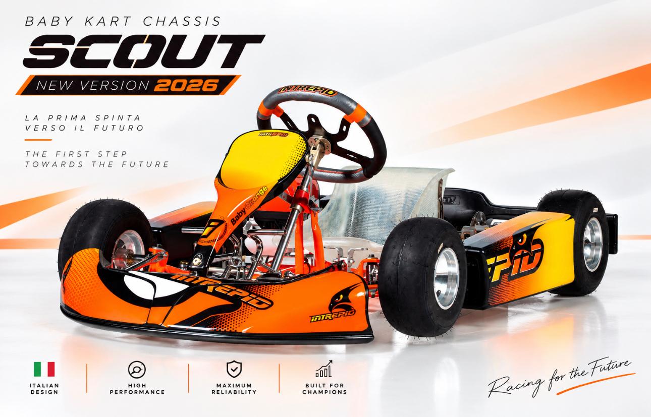 TELAIO BABY KART mod.SCOUT passo 780mm PRONTO USO - MOTORE HONDA GXH35 mod.2026