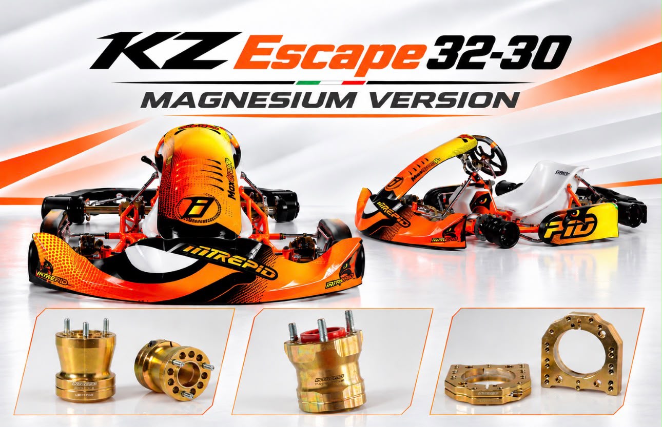 KZ CHASSIS mod.ESCAPE-17 tube Ø32-30mm wheelbase 1050mm CIK/FIA 015-CH-03 ***MAGNESIUM CONFIGURATION*** MOD. 2026